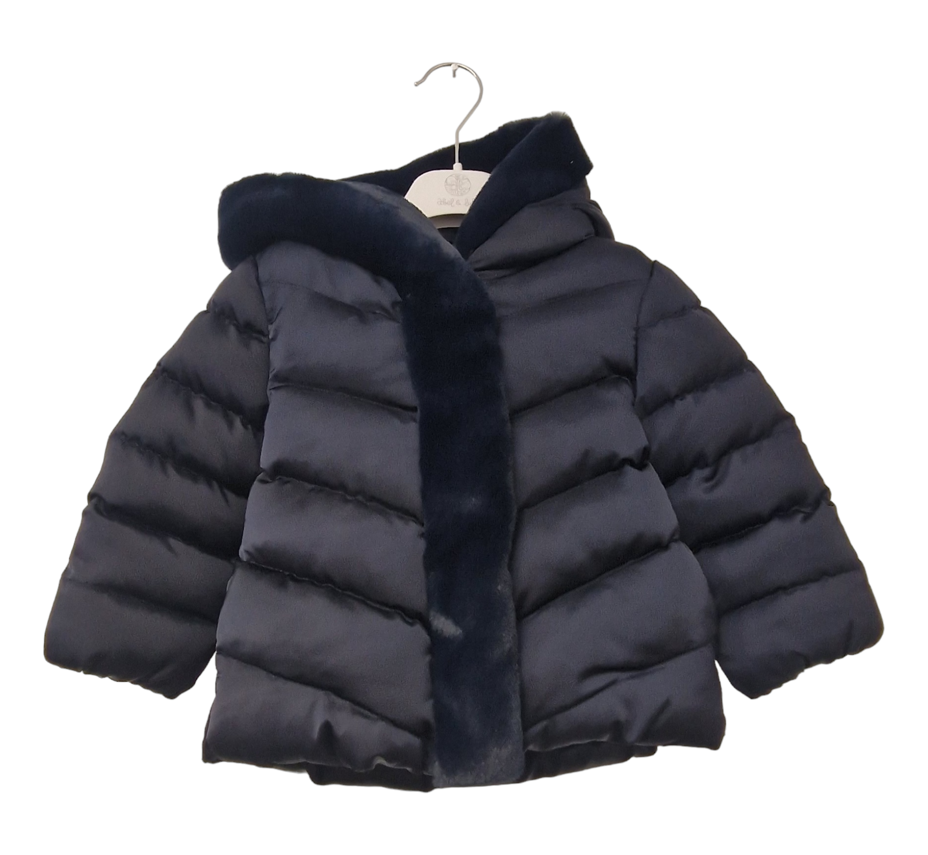 FAUX FUR TRIM PUFFER JACKET