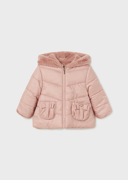 Mayoral 12 Month Girls Blush Pink Reversible Coat 2480