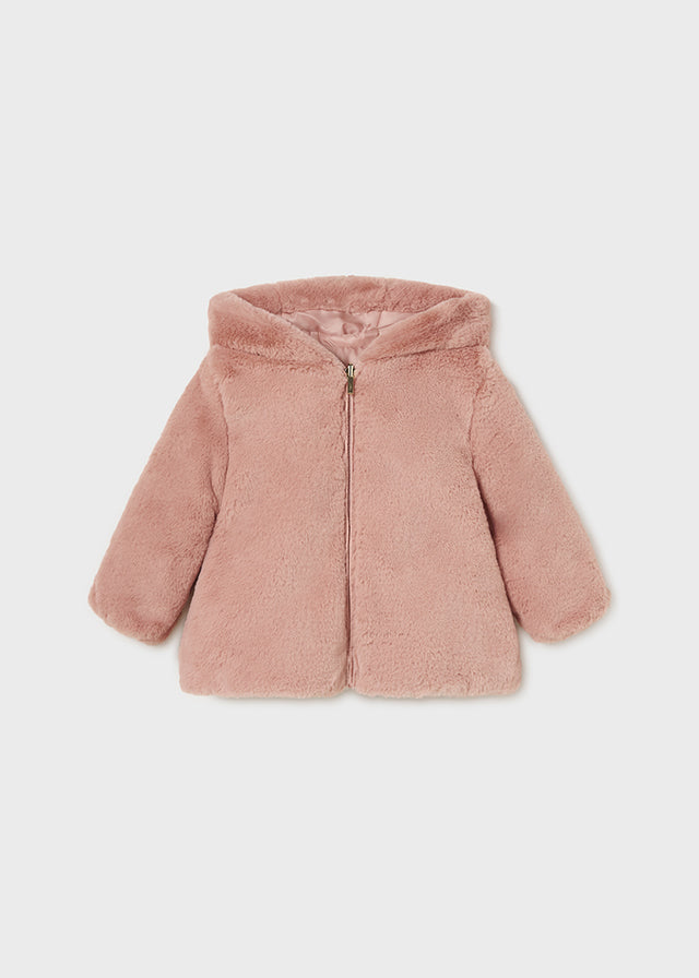 Mayoral 12 Month Girls Blush Pink Reversible Coat 2480