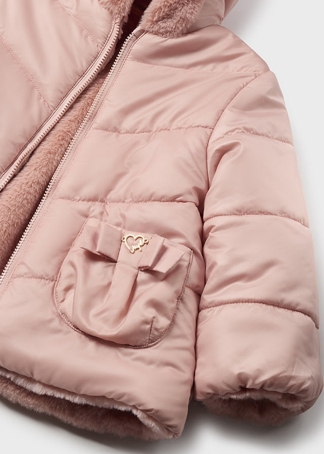 Mayoral 12 Month Girls Blush Pink Reversible Coat 2480