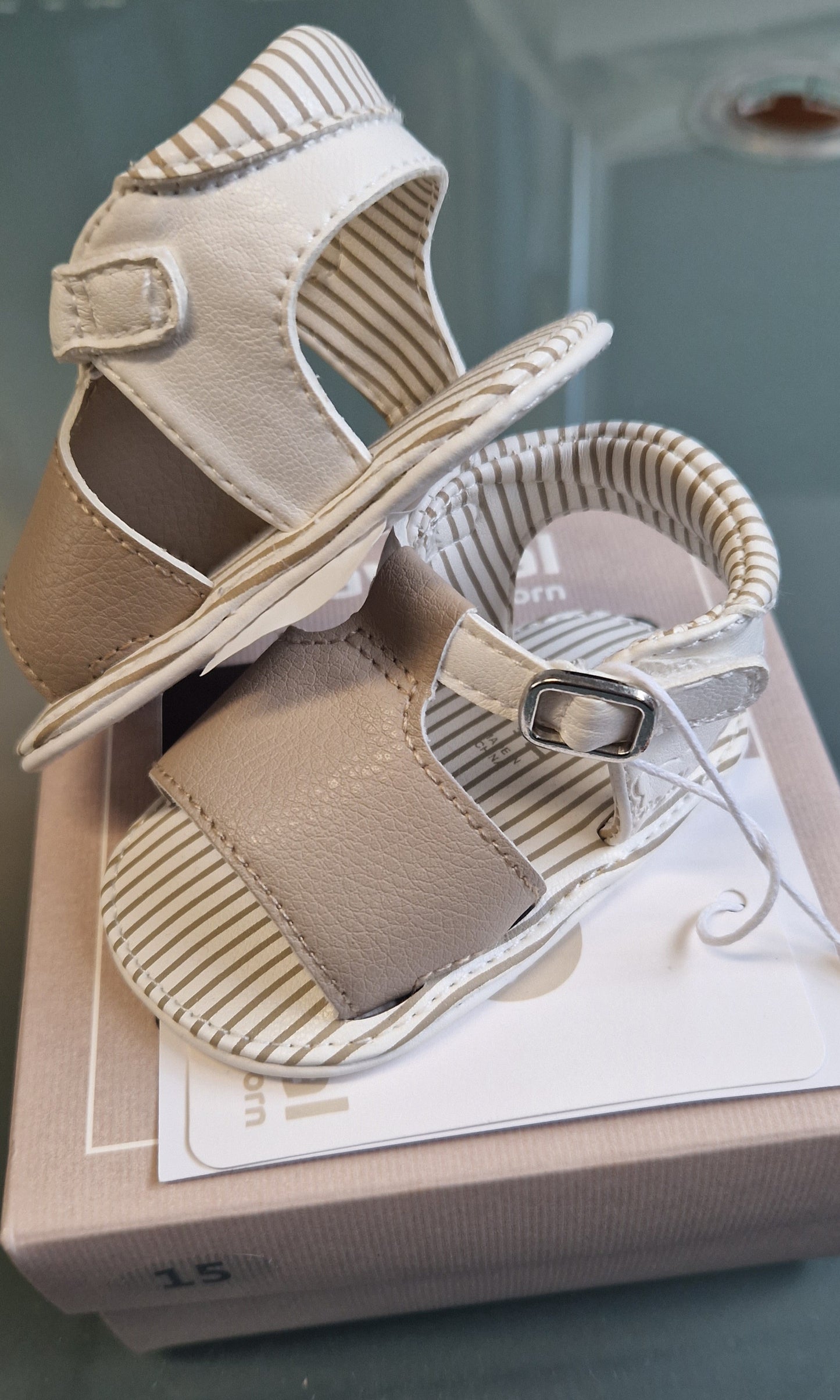 Mayoral Unisex Beige Newborn Sandals First Size (15)