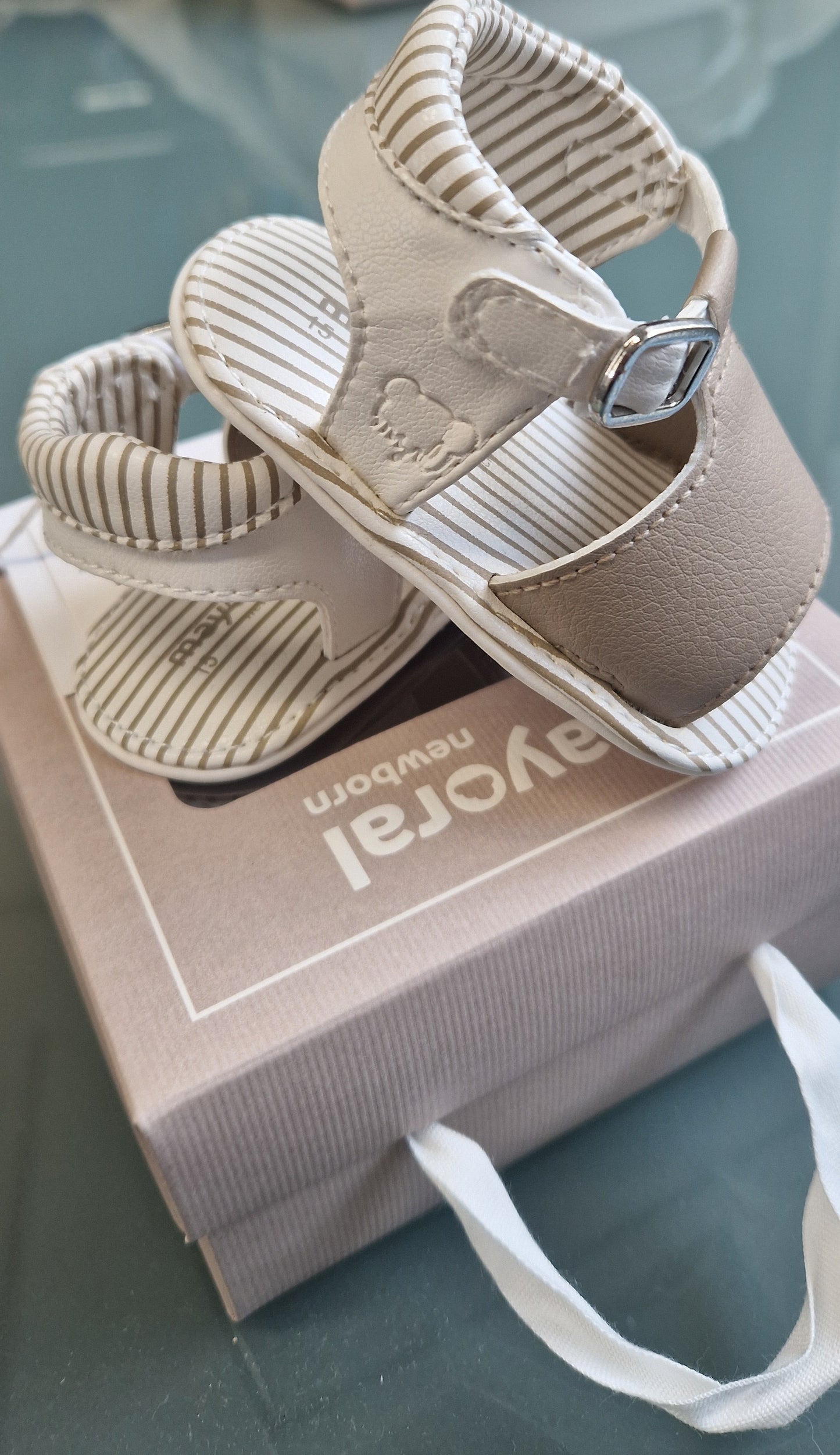 Mayoral Unisex Beige Newborn Sandals First Size (15)