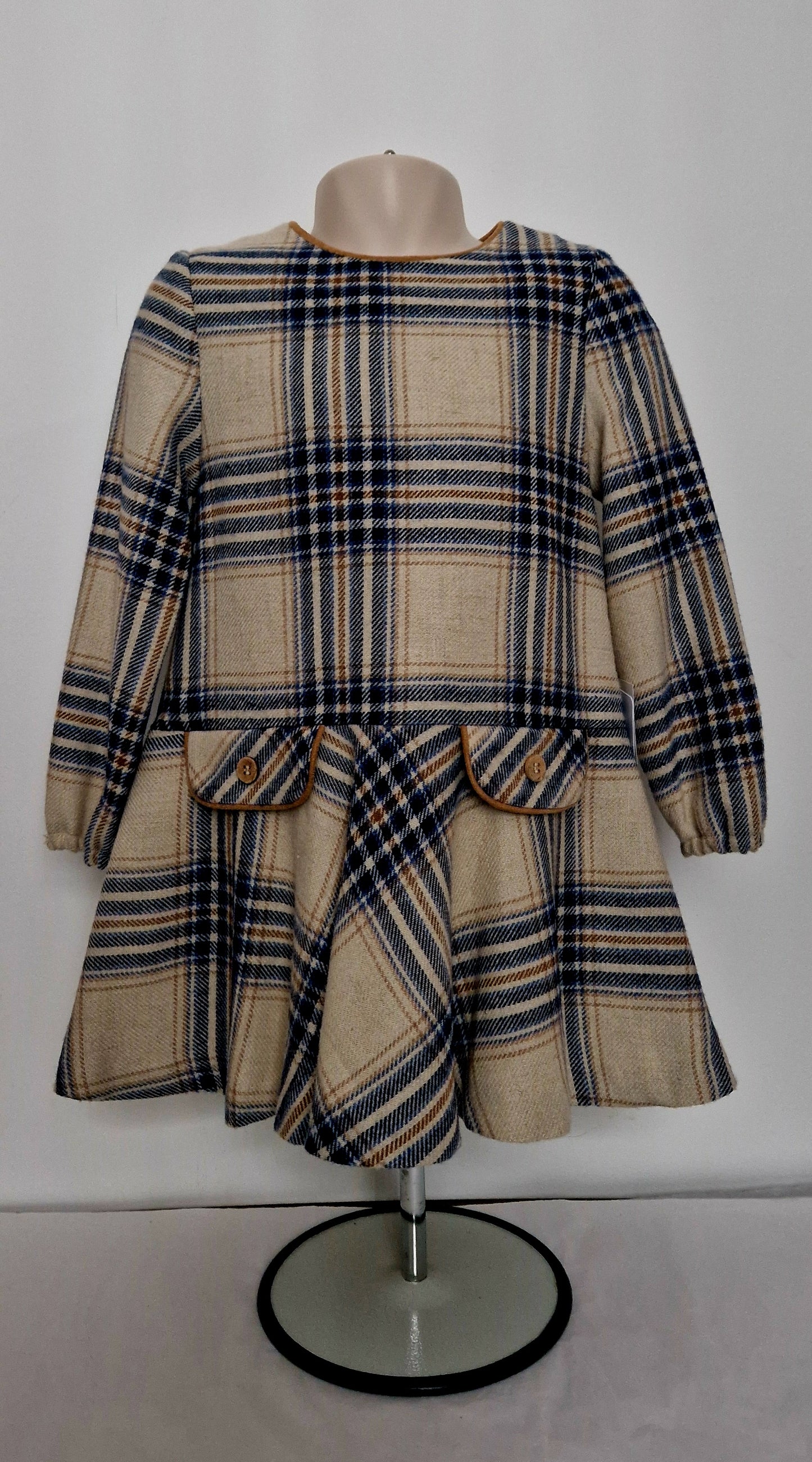 Mayoral Girls Age 4 Plaid Dress