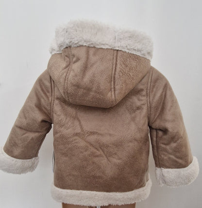 Mayoral Faux Sheepskin Coat Girls Age 12 Months