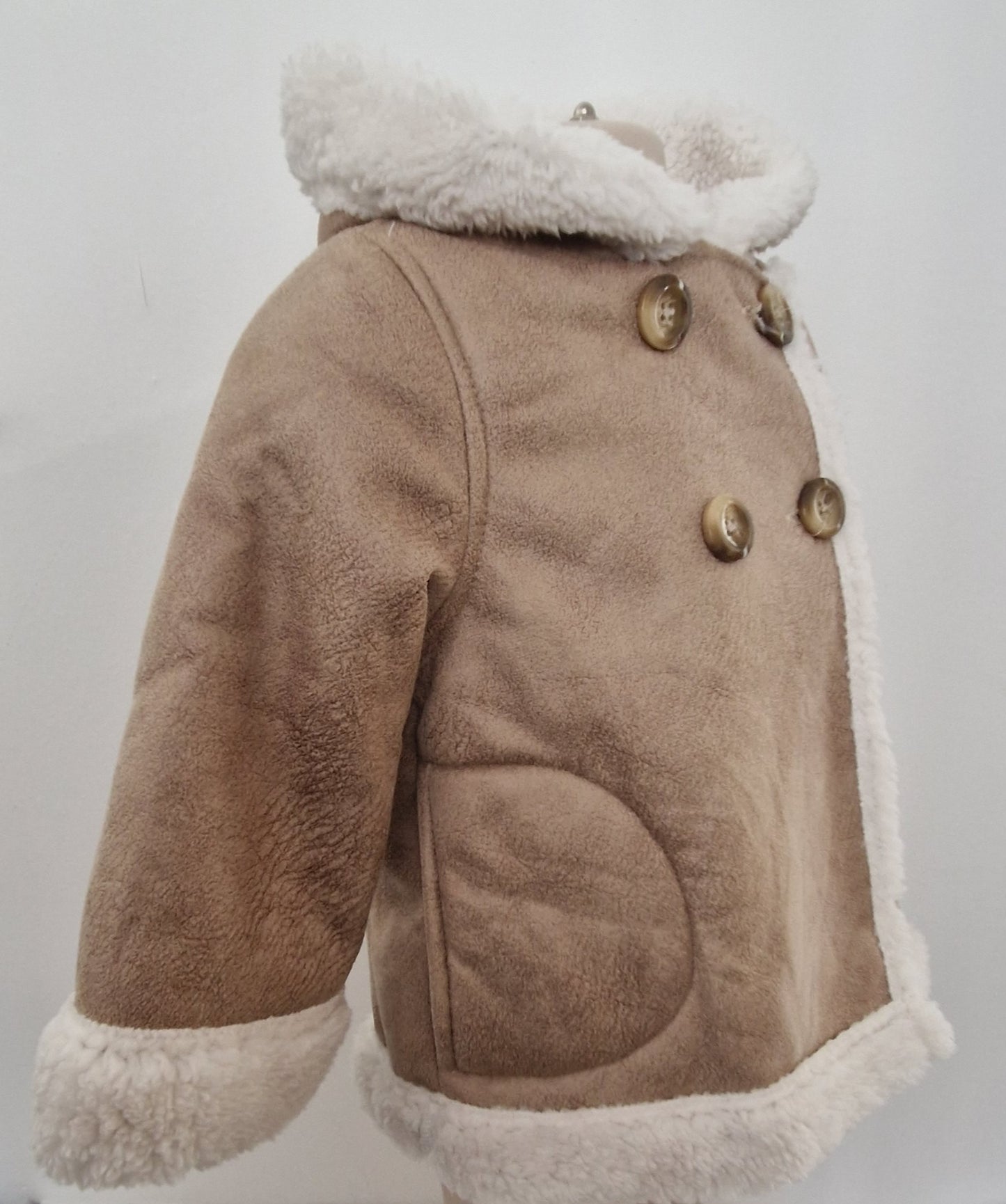 Mayoral Faux Sheepskin Coat Girls Age 12 Months