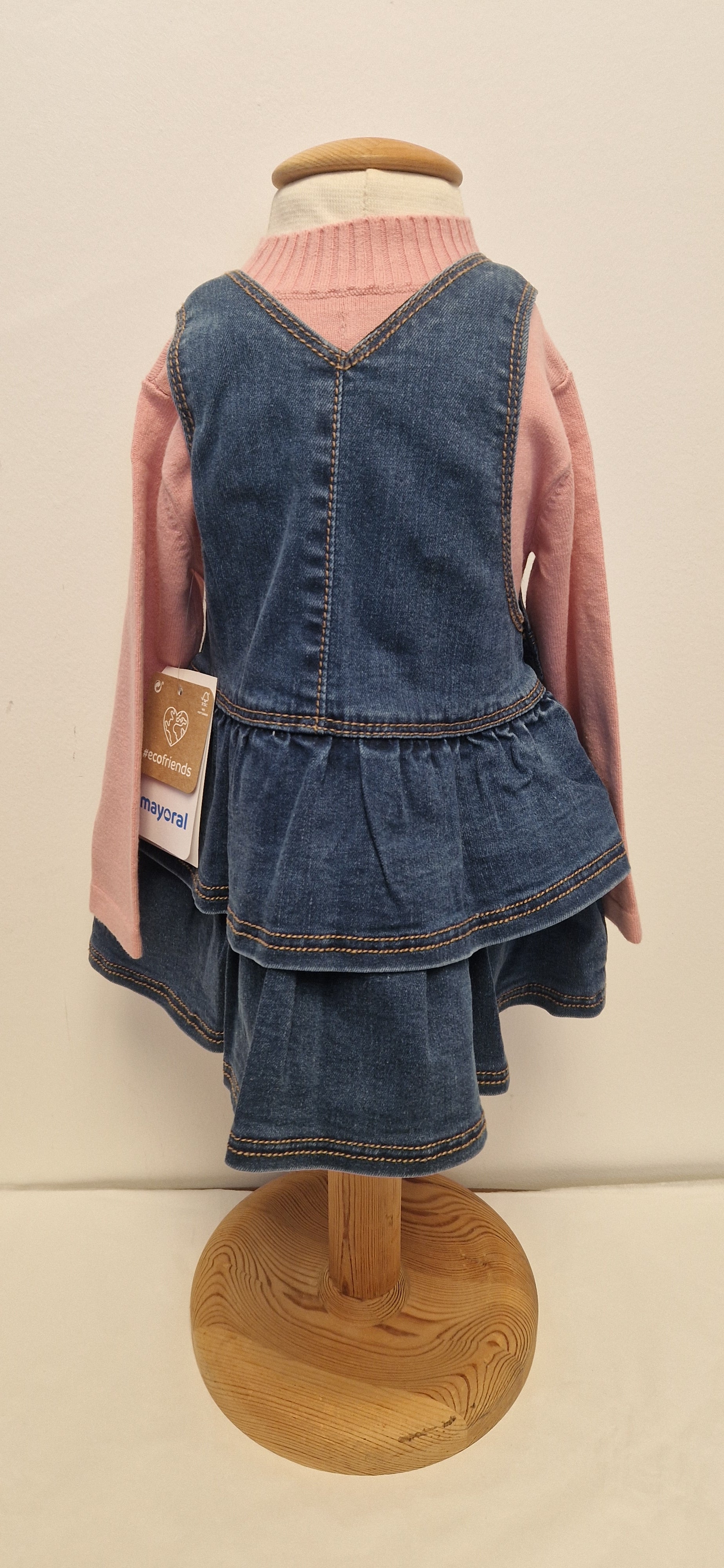 Soft denim hot sale pinafore dress