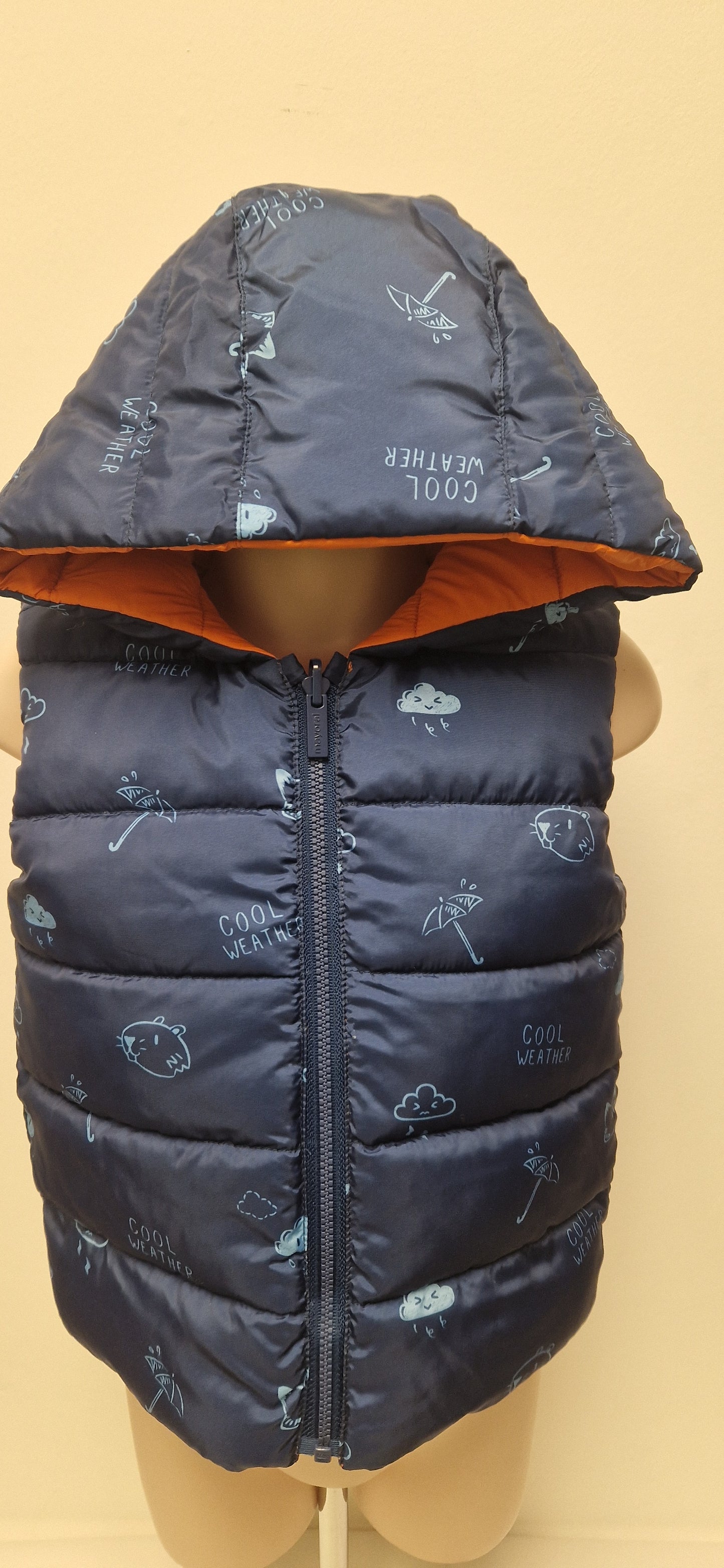 Mayoral Reversible Gilet Boys Age 12 Months (80cm)