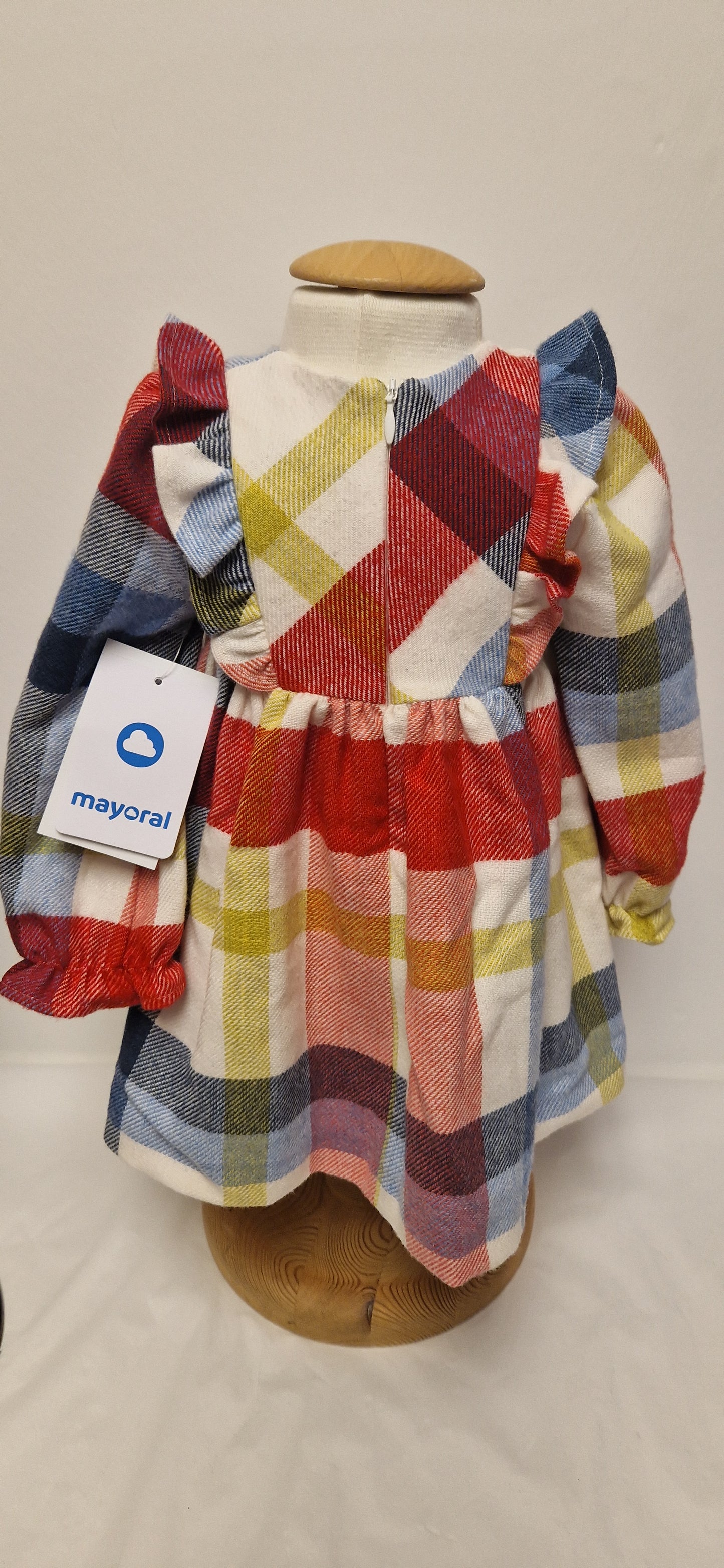 Mayoral Check Dress Girls Age 12 Months