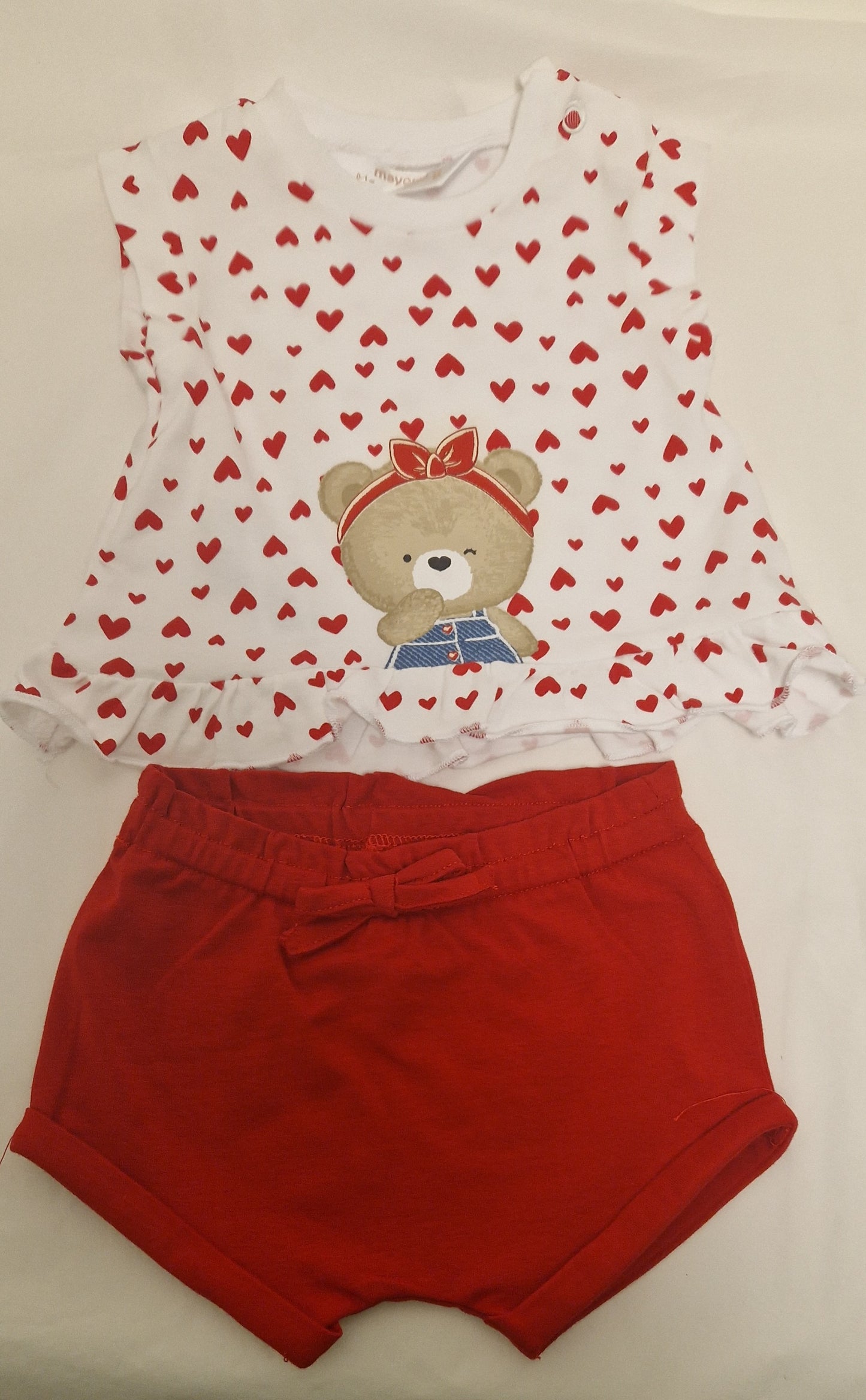 Mayoral Newborn Girls Four-Piece Teddy & Hearts Set (0-1 Month)