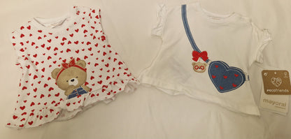 Mayoral Newborn Girls Four-Piece Teddy & Hearts Set (0-1 Month)