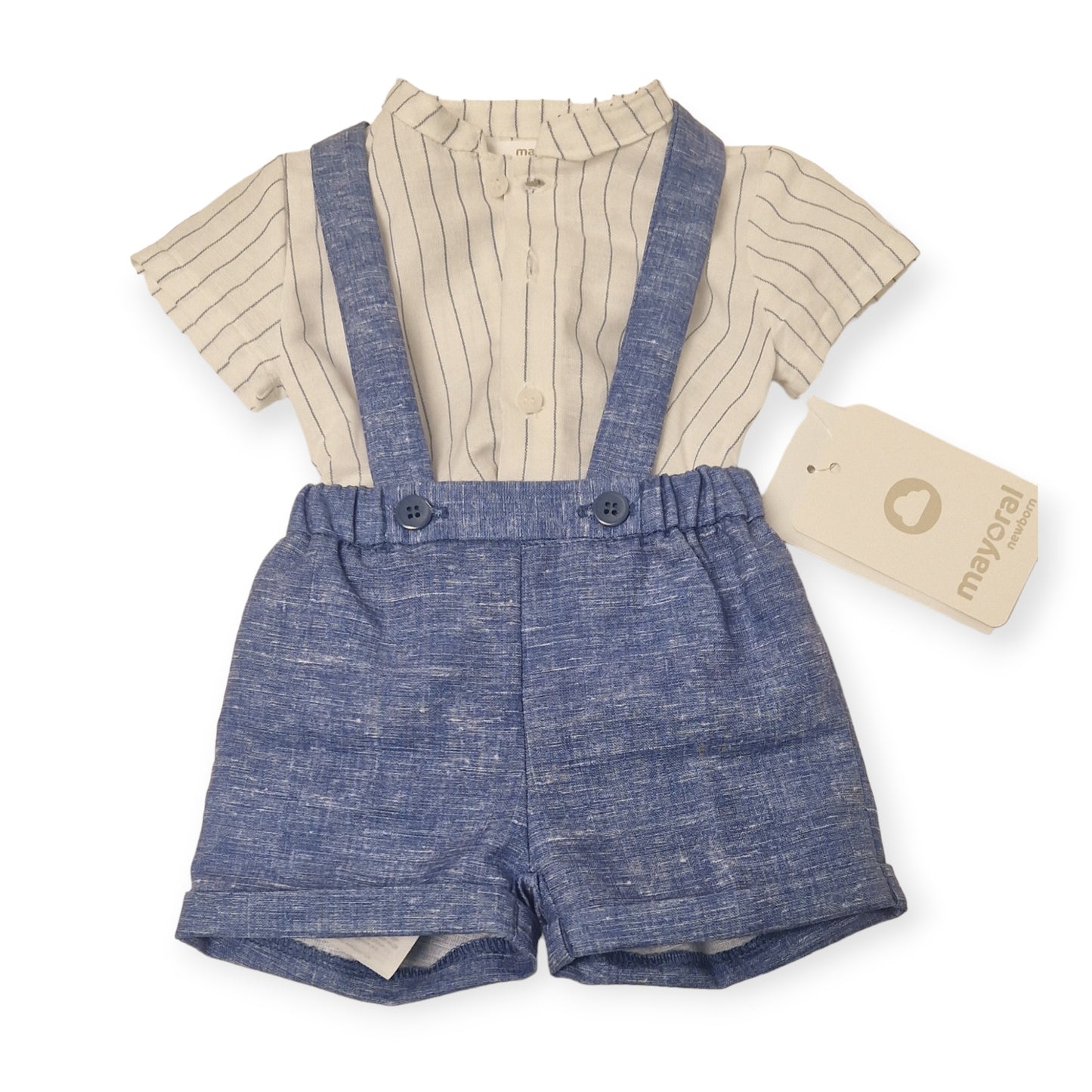 Mayoral Newborn (0-1 Month) Boys Two-Piece  Linen & Cotton Outfit