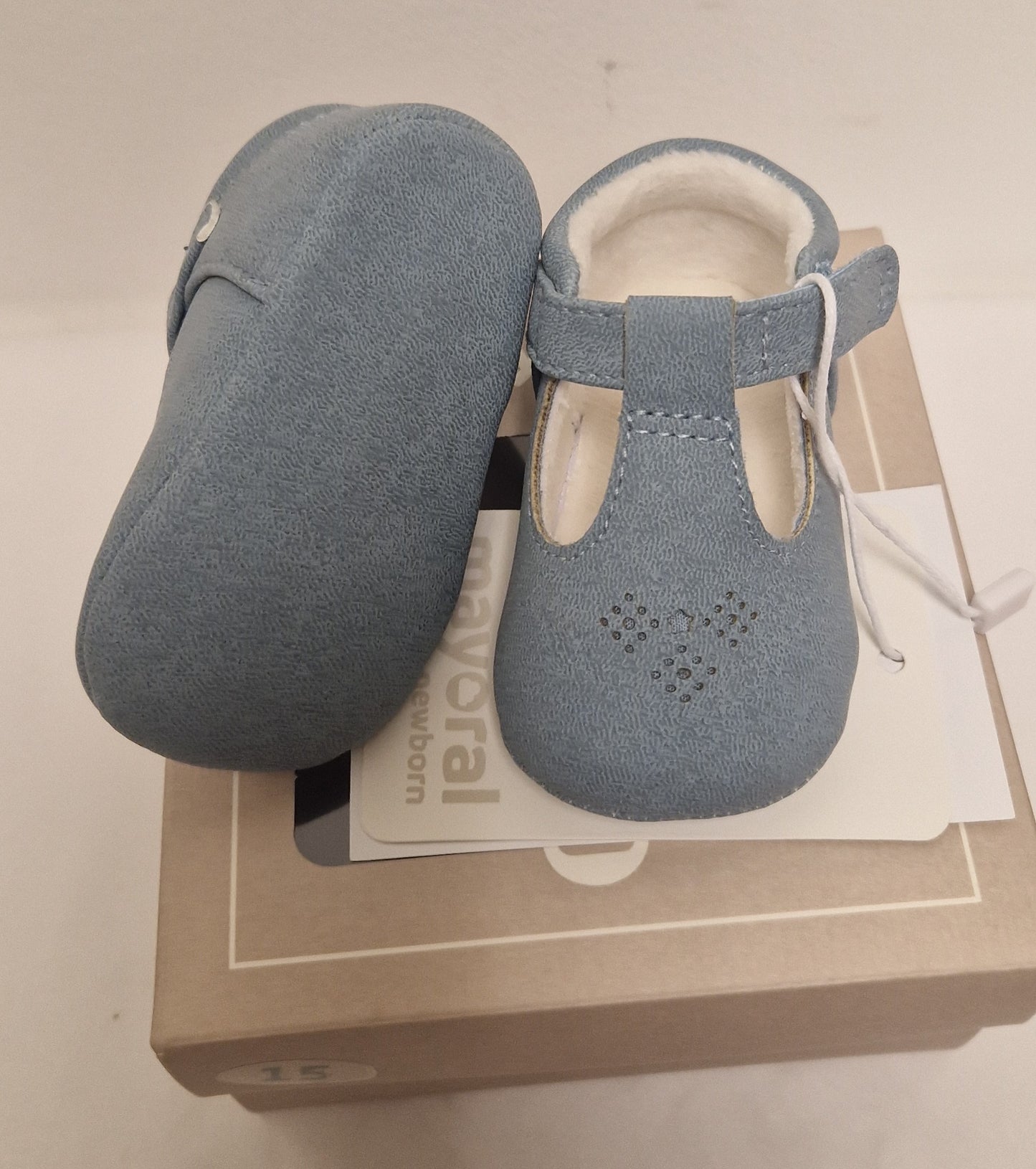 Mayoral Dusty Blue Mary Jane Shoes First Size (15)