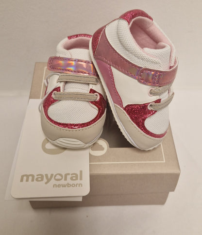 Mayoral Glittery Pink Detail Trainers First Size (15)