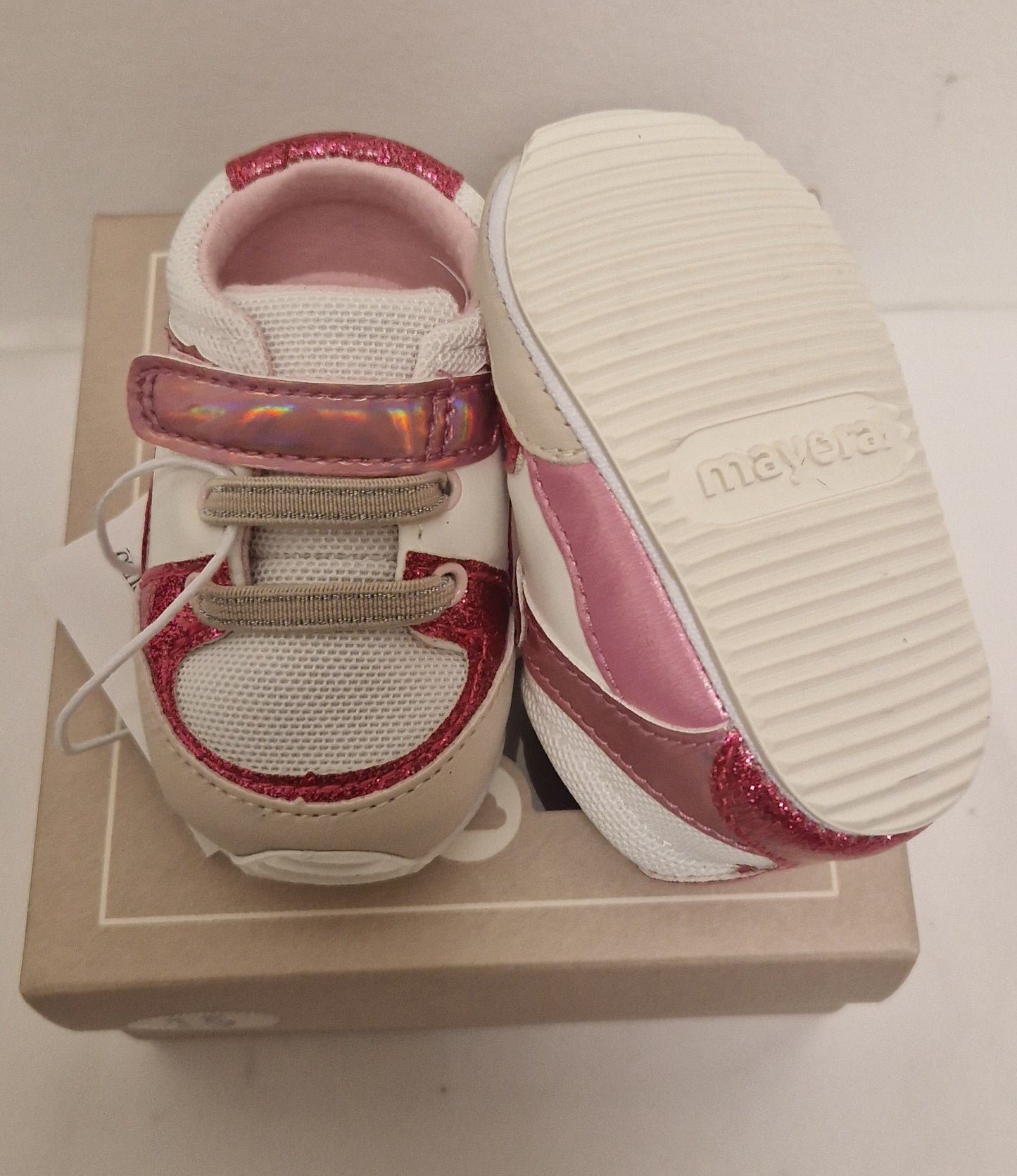 Mayoral Glittery Pink Detail Trainers First Size (15)