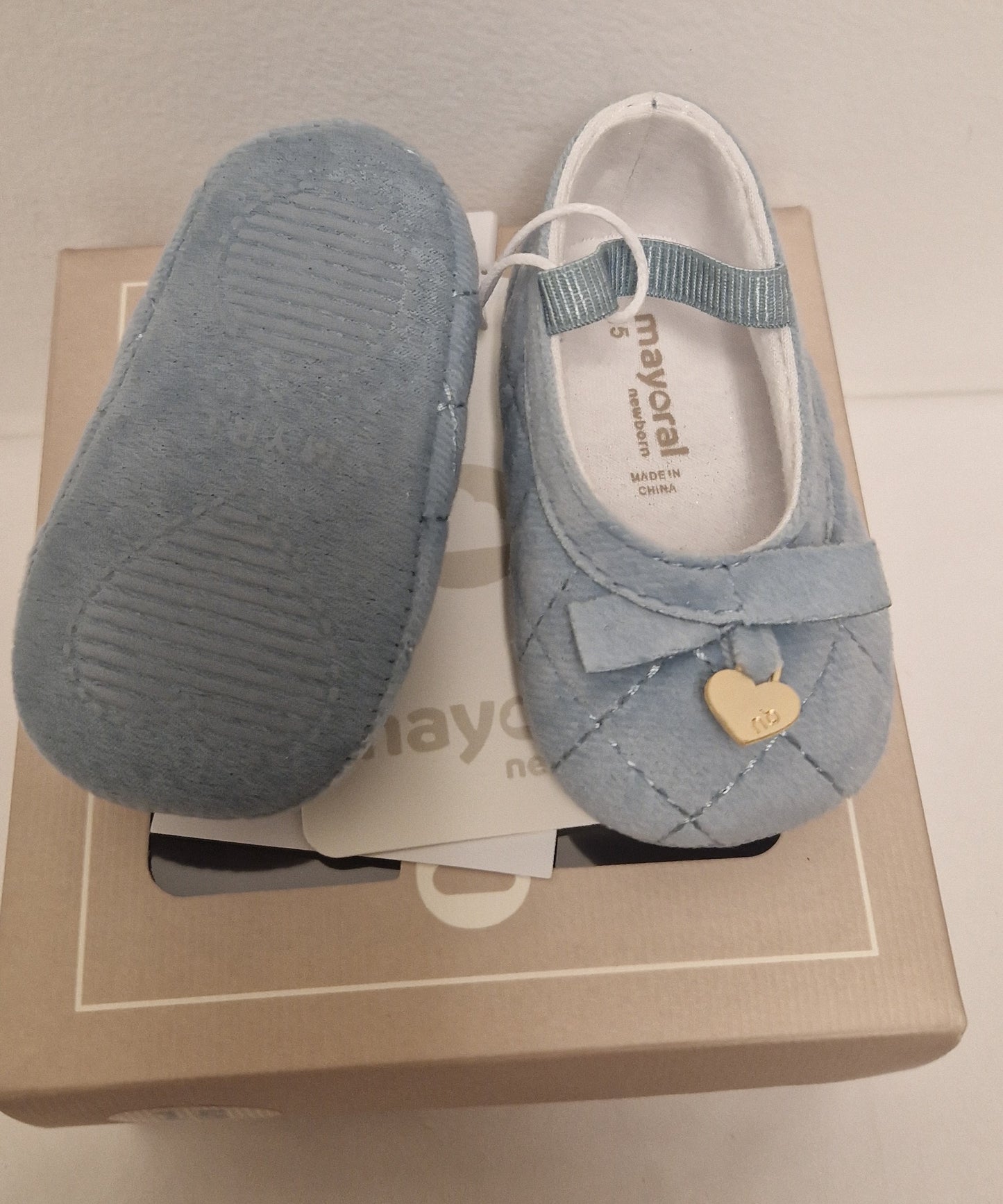 Mayoral Dusty Blue Ballet Shoes First Size (15)