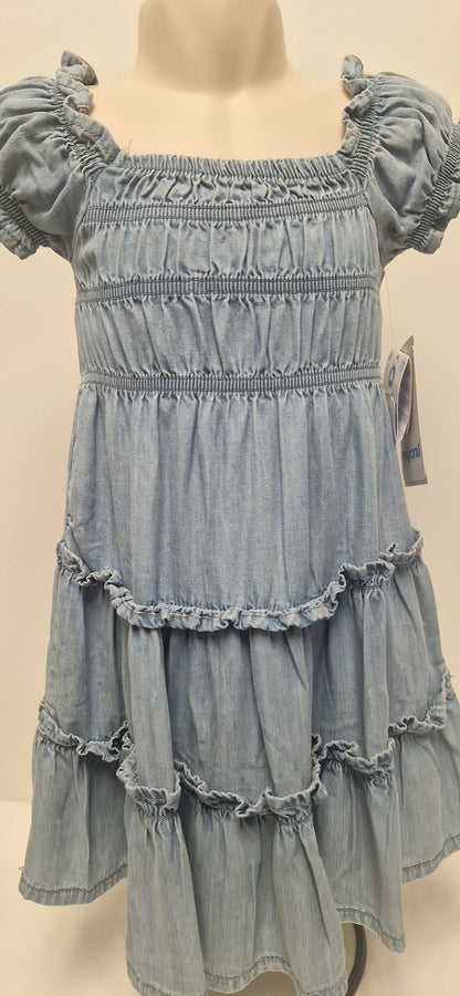 Mayoral Tiered Denim Dress  Girls Age 4