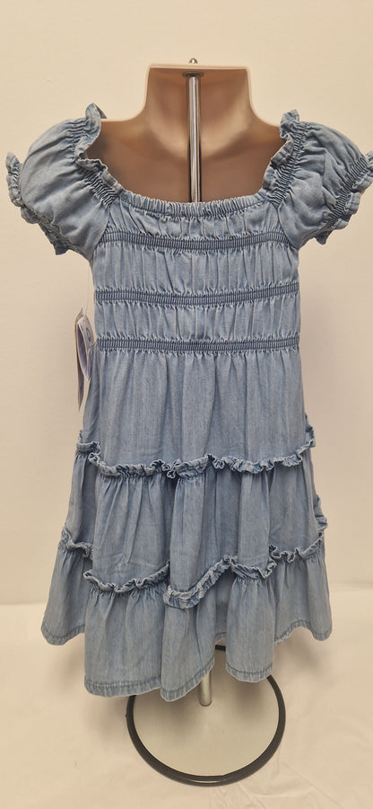 Mayoral Tiered Denim Dress  Girls Age 4