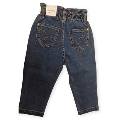 Mayoral Slouchy Jeans With Ruffle Waist Detail Girls Age 12 Months