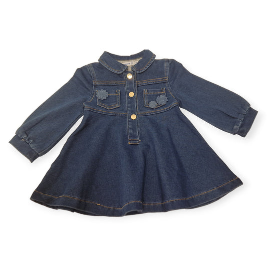 Mayoral Girls Stretch Denim Dress Age 12 Months