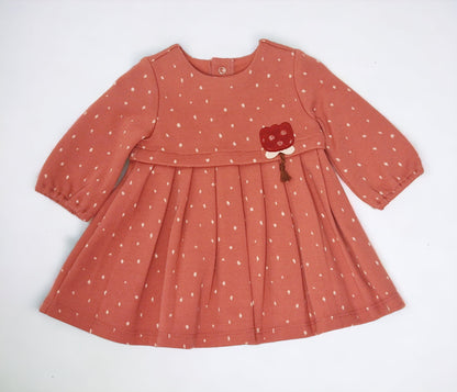 Mayoral Newborn Girls Floral Motif Jacquard Dress