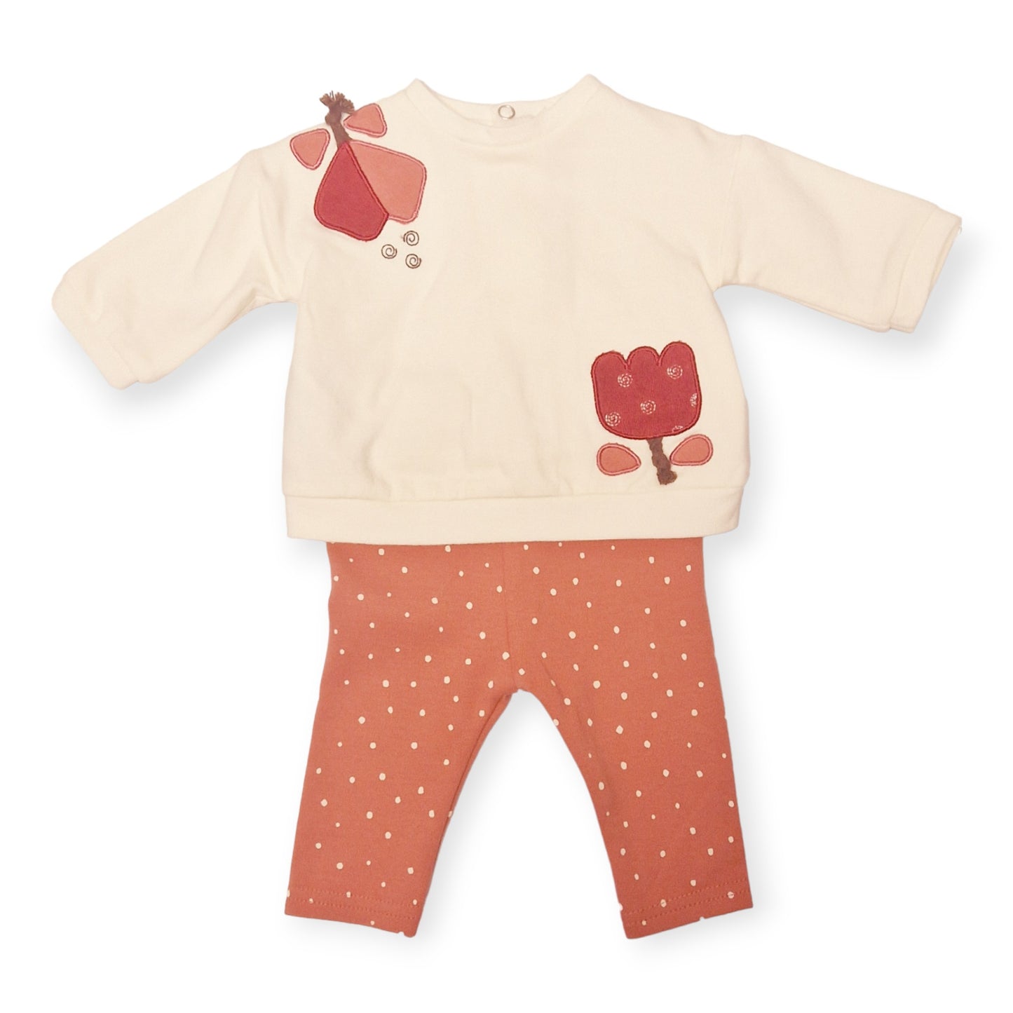 Mayoral Newborn Girls Cute Ladybugs Motif Four-Piece Legging Set