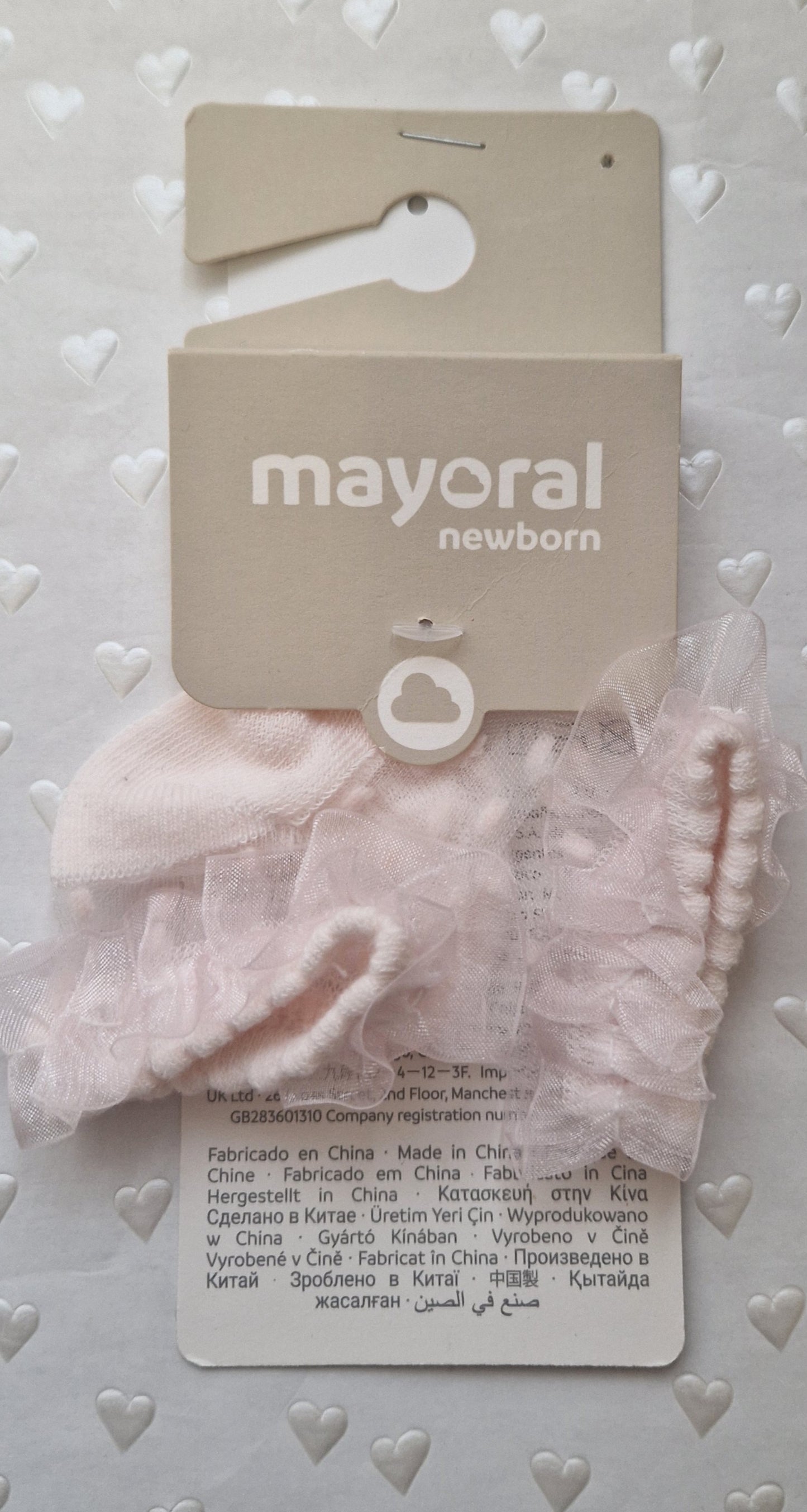 Mayoral Newborn Formal Socks, Clip & Headband 9712/9727