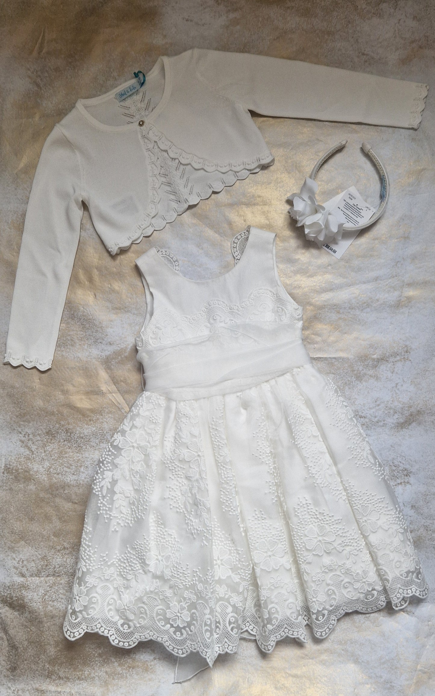 Abel & Lula Embroidered Organza Dress, Bolero & Headband Age 4