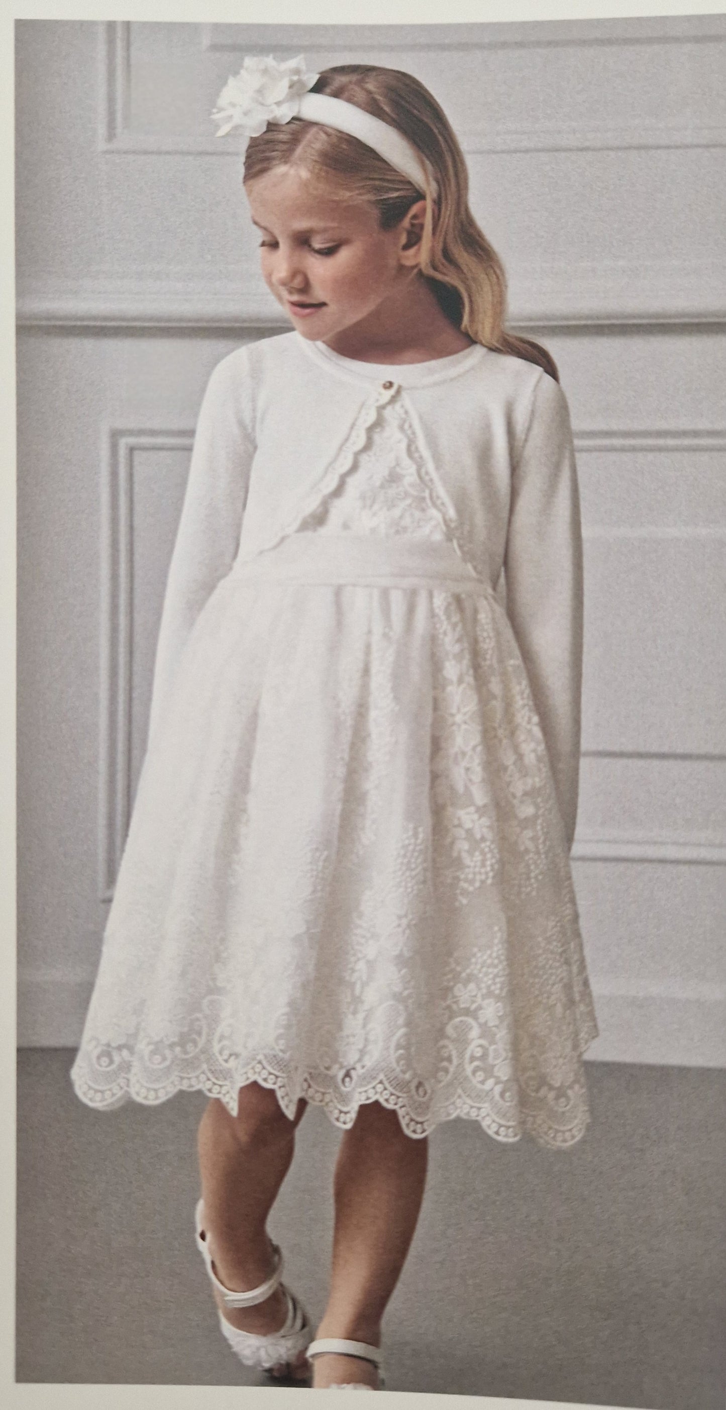 Abel & Lula Embroidered Organza Dress, Bolero & Headband Age 4