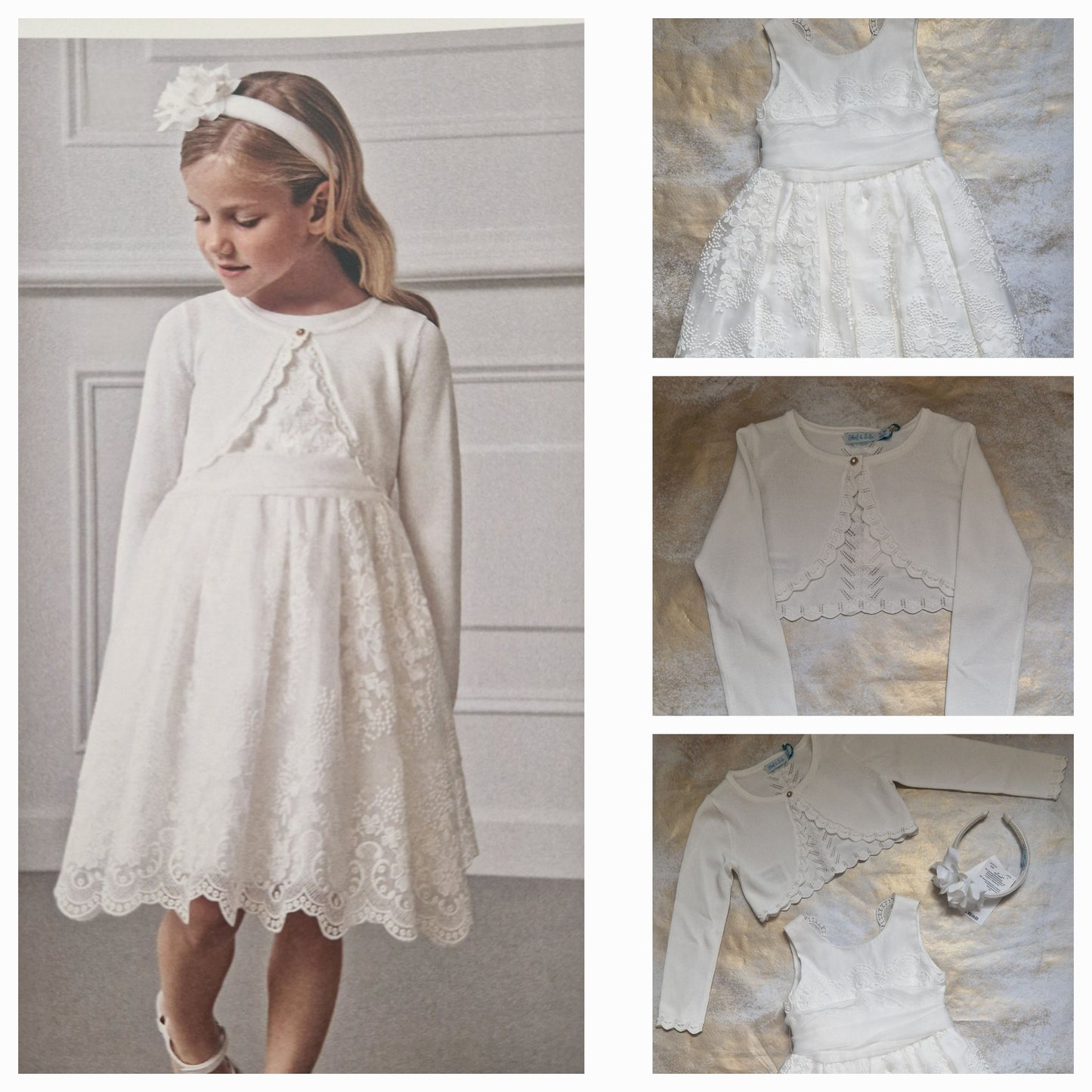 Abel & Lula Embroidered Organza Dress, Bolero & Headband Age 4