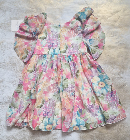 Abel & Lula Printed Chiffon Dress Age 4