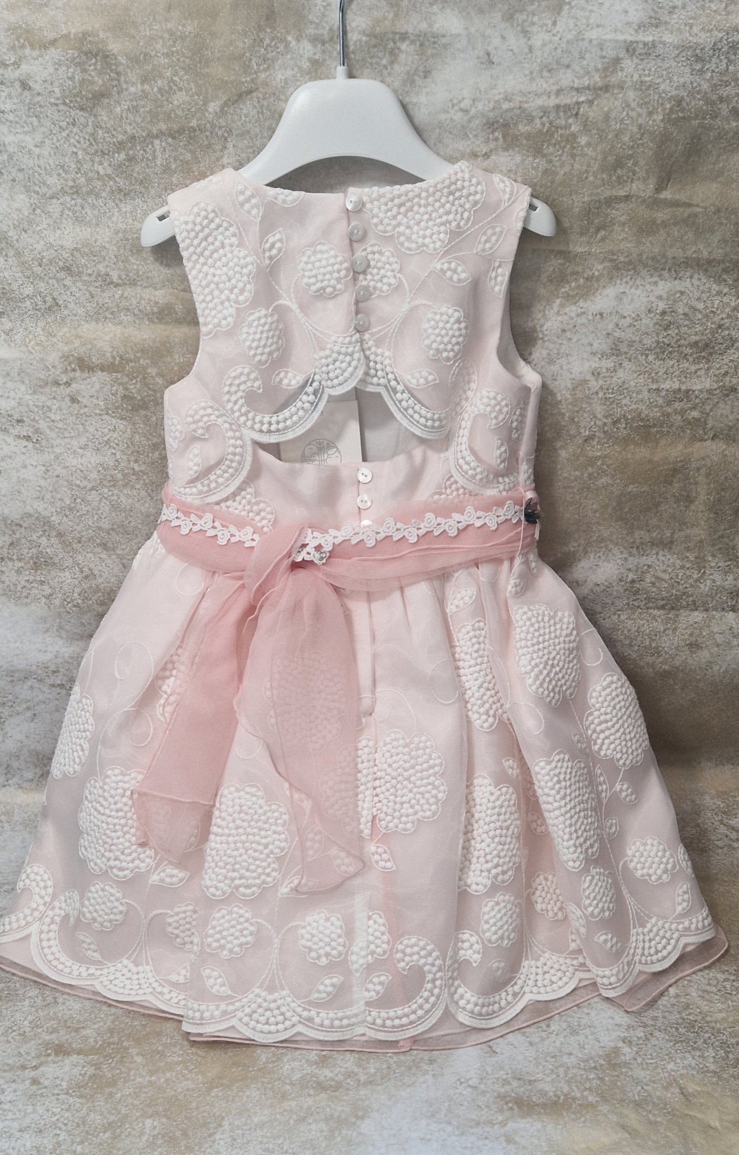 Abel & Lula Embroidered Organza Dress Set Age 4