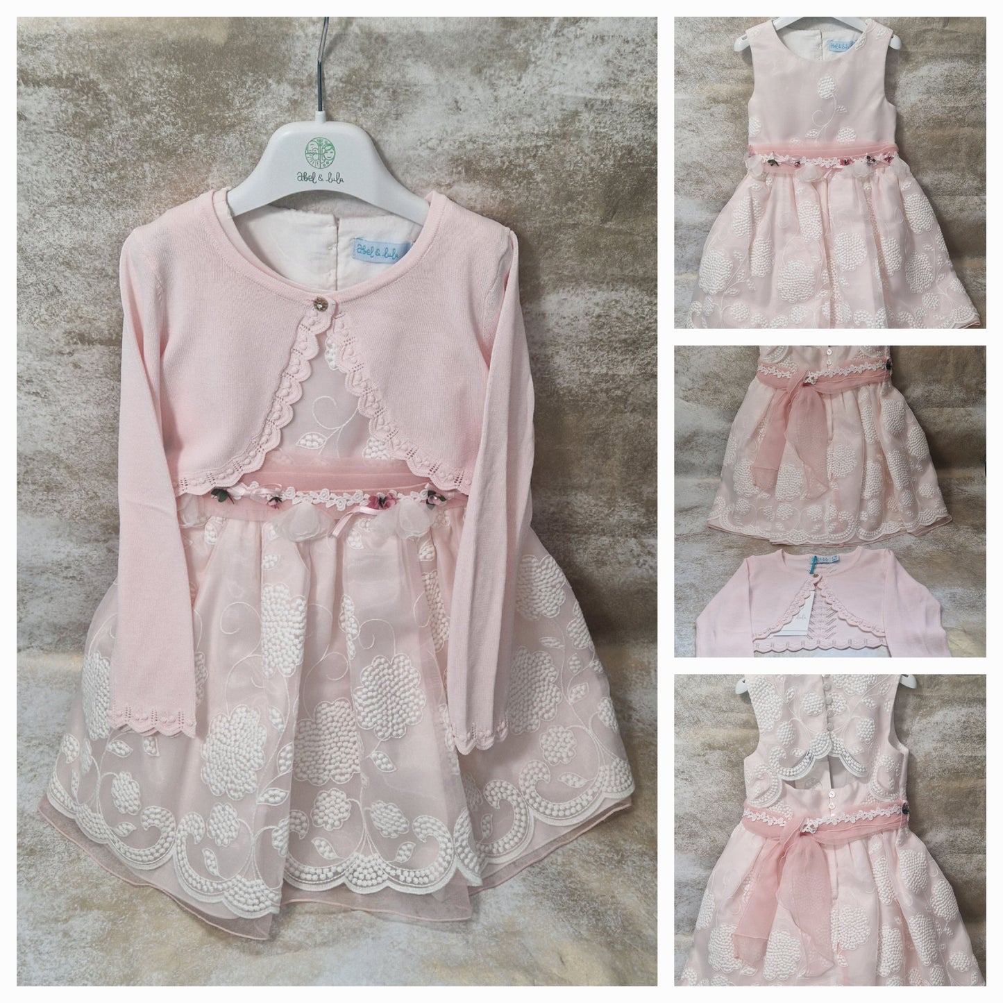 Abel & Lula Embroidered Organza Dress Set Age 4