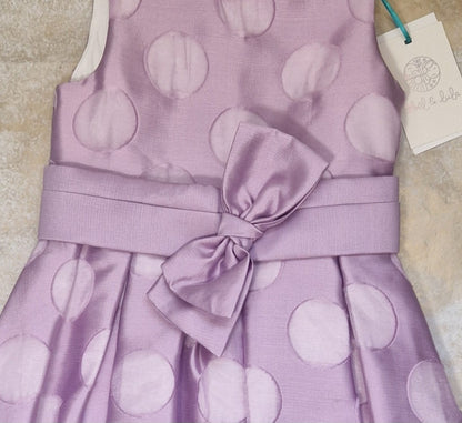 Abel & Lula Purple Polka Dot Dress Age 4