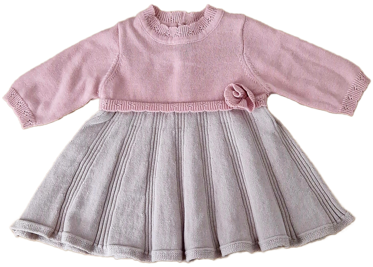 Mayoral Newborn 0-1 Month Girls Two-Colour Knit Dress