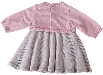 Mayoral Newborn 0-1 Month Girls Two-Colour Knit Dress