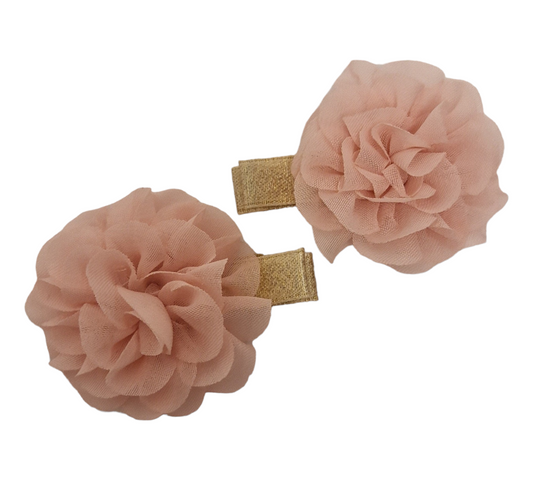 Abel & Lula Ruffled Floral Hair Slide Pair