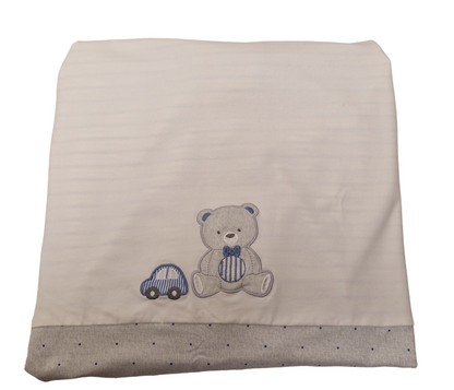 Mayoral Teddy & Car Motif 100% Cotton Blanket