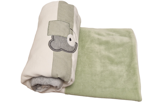 Mayoral Green & Grey Super Soft Blanket