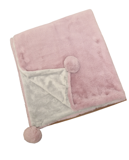 Mayoral Rose Pink Furry 100% Polyester Fury Blanket