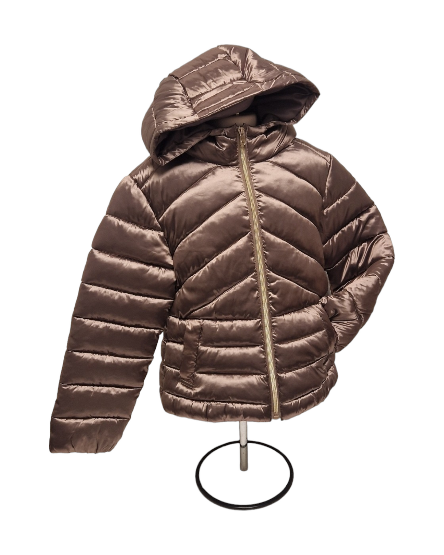 Mayoral Girls Age 8 Metallic Brown Puffer Jacket