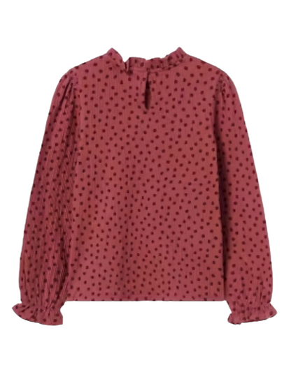 Mayoral Polka Dot Print Long- Sleeved Top Girls Age 8 (128cm)