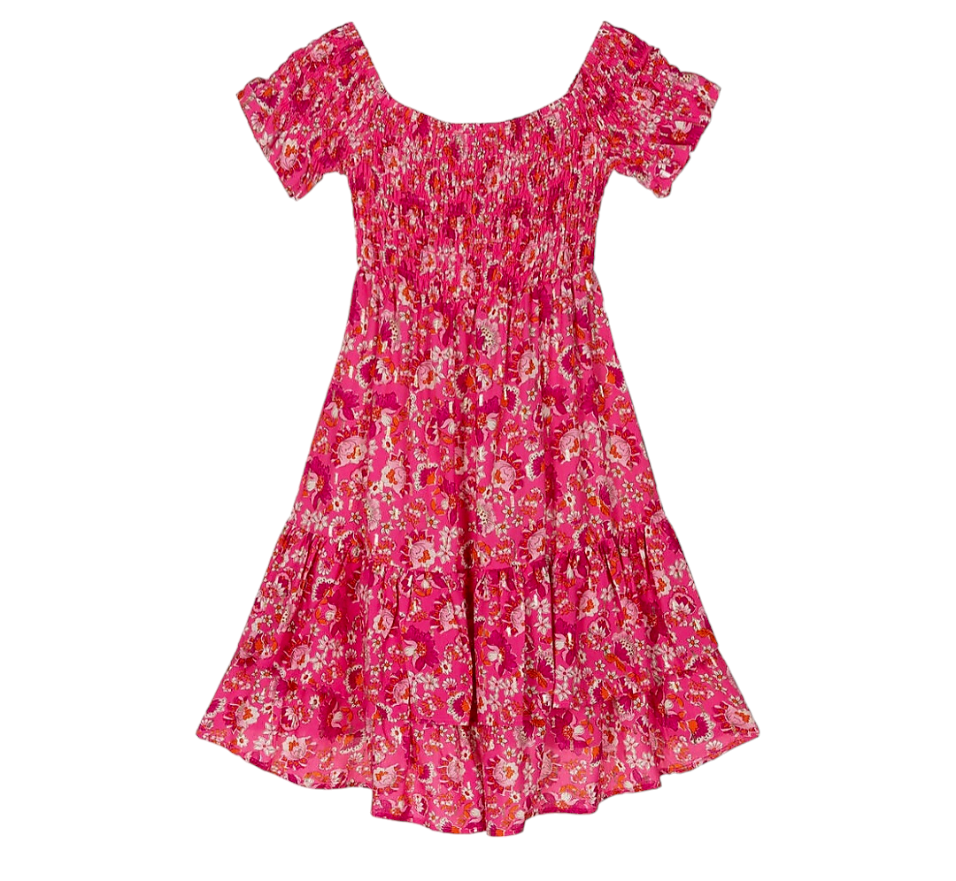 Mayoral Tiered Pink Floral Dress Girls Age 8 (128cm)