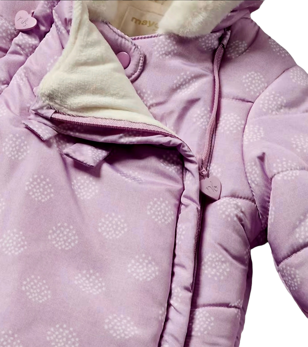 Mayoral Newborn Girls (0-1 Month) Violet Bow Detail All-In-One Snowsuit