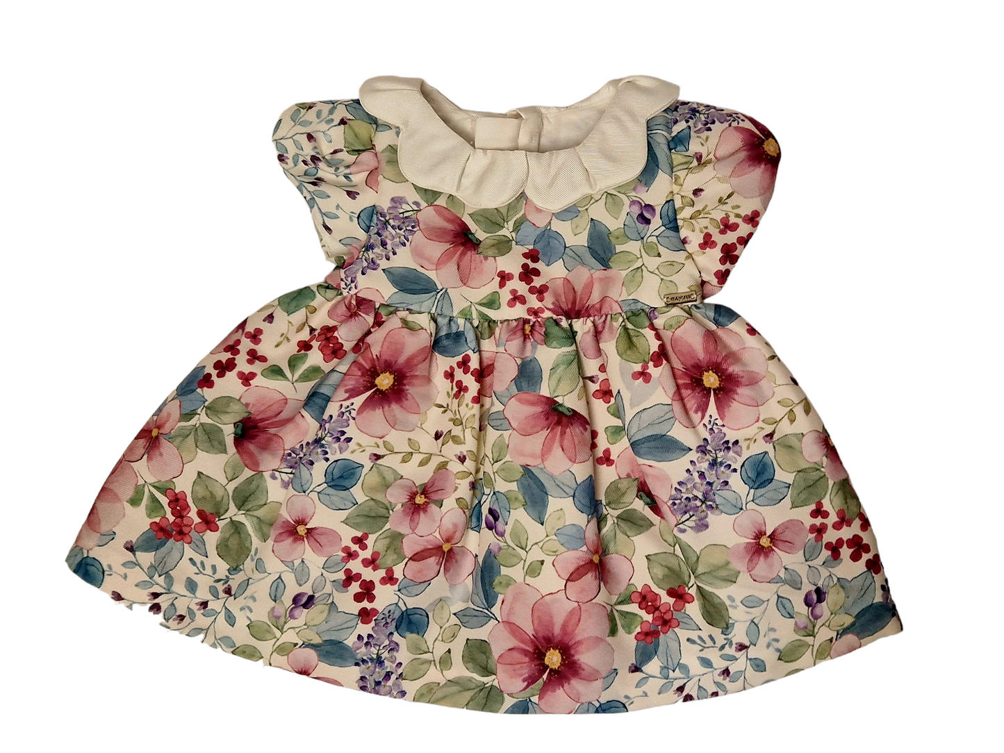 Mayoral Newborn Girls Layered Floral Print Dress