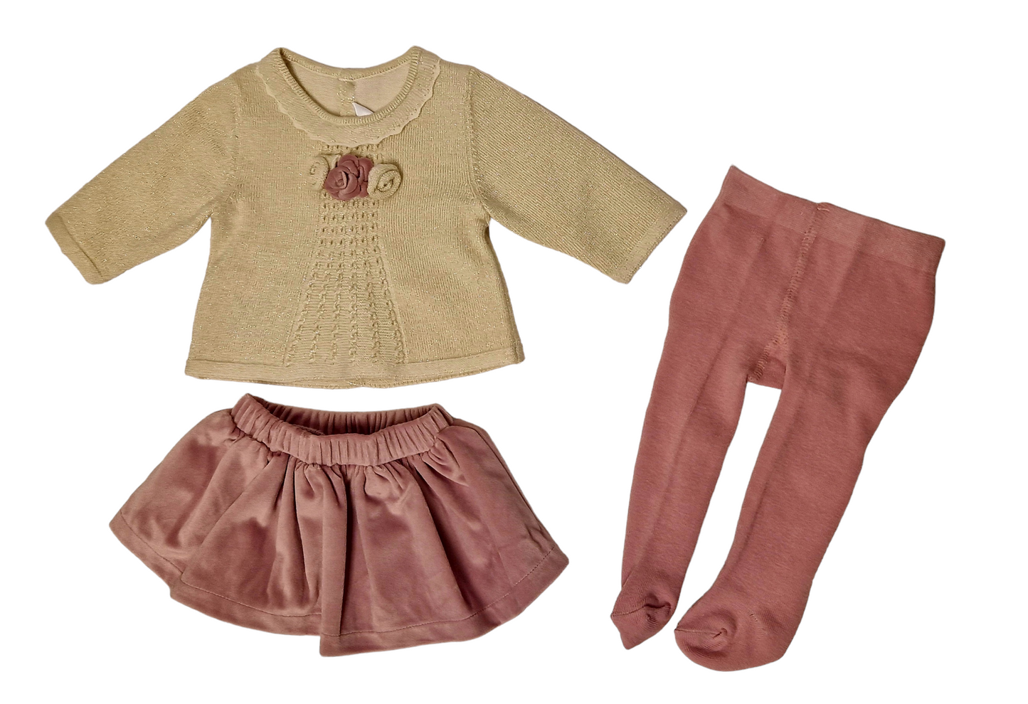 Mayoral Newborn Girls Three-Piece Knitted Set