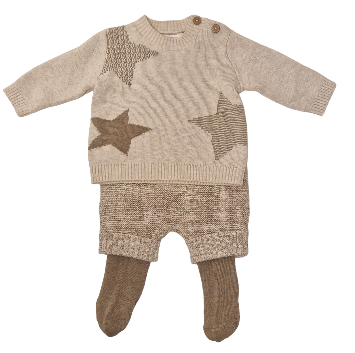 Mayoral Newborn Boys Three-Piece Knitted Cotton Tights Outfit