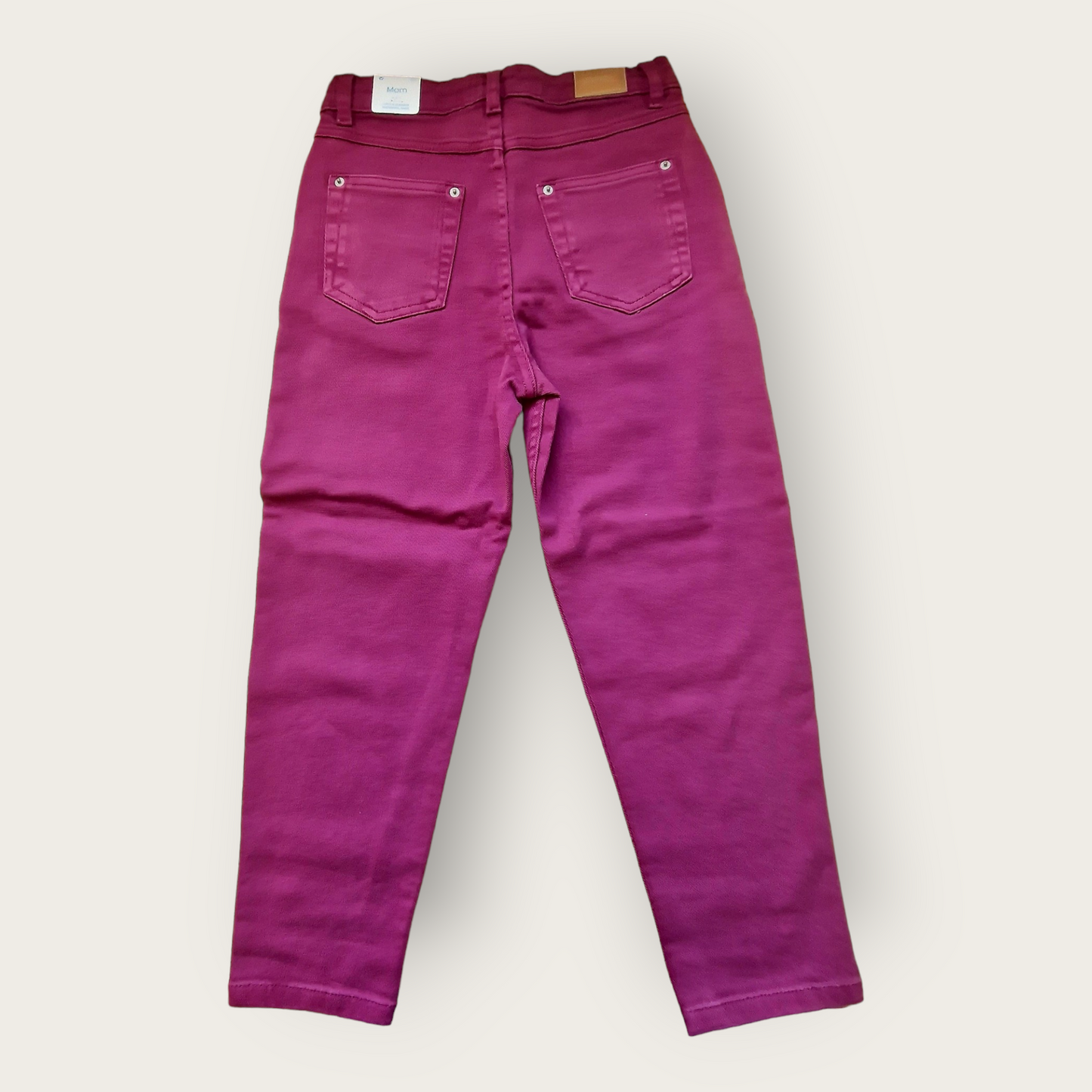 Mayoral Girls Age 8 Mum Fit Burgundy Jeans