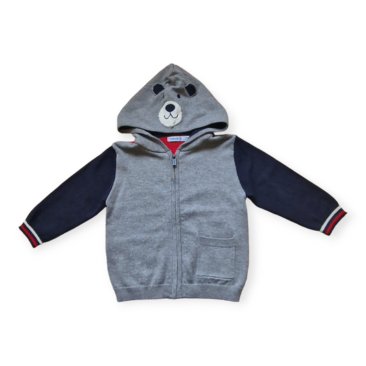 Mayoral Age 12 Months Boys Soft Knit Hooded Cardigan