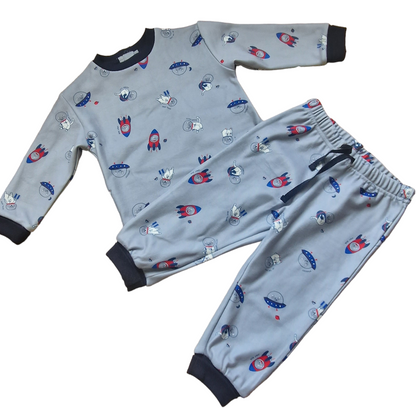 Mayoral 12 Month Boys PJ's / lounge wear with space cats print