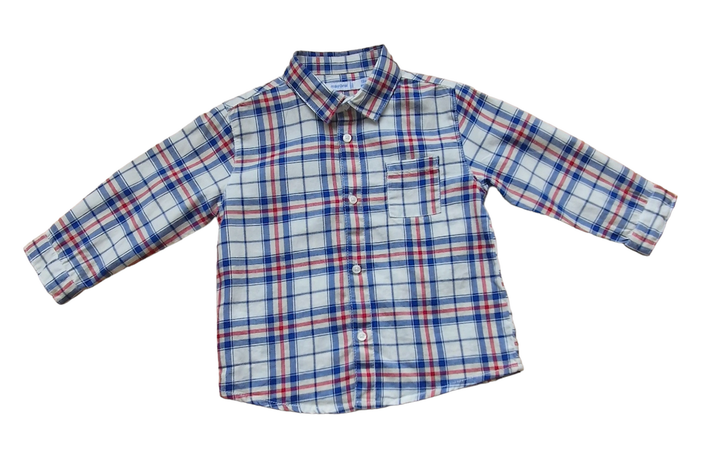 Mayoral Boys Age 12 Months Long-Sleeved Check shirt